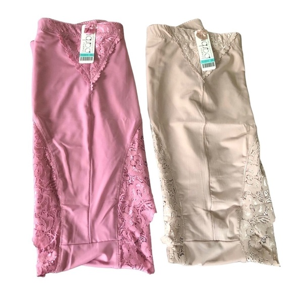 Barbara Lingerie Lot of 2 Full Coverage Lacy Panties 5XL Plus Size Taupe/Pink - Picture 6 of 7